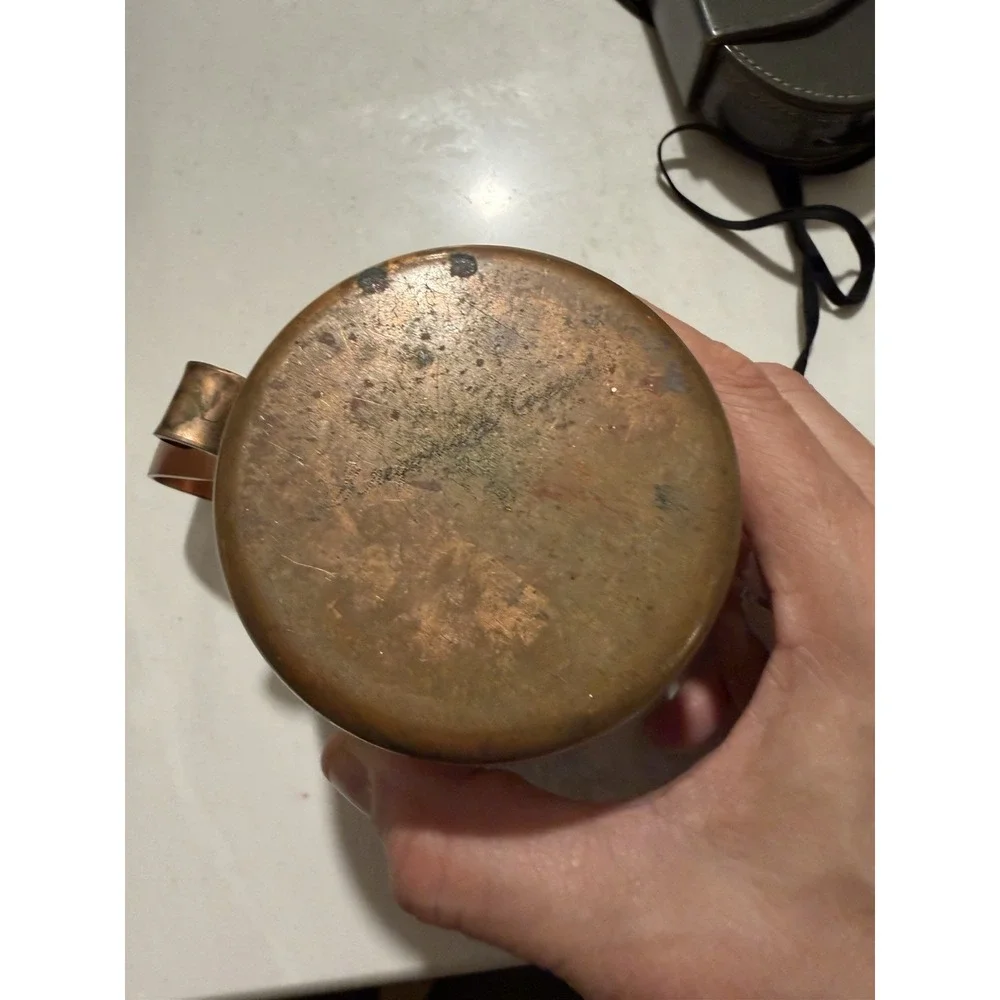Vintage Gregorian Copper Barrel Mug Nice Patina Unpolished